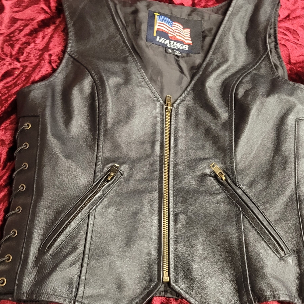 Leather vest